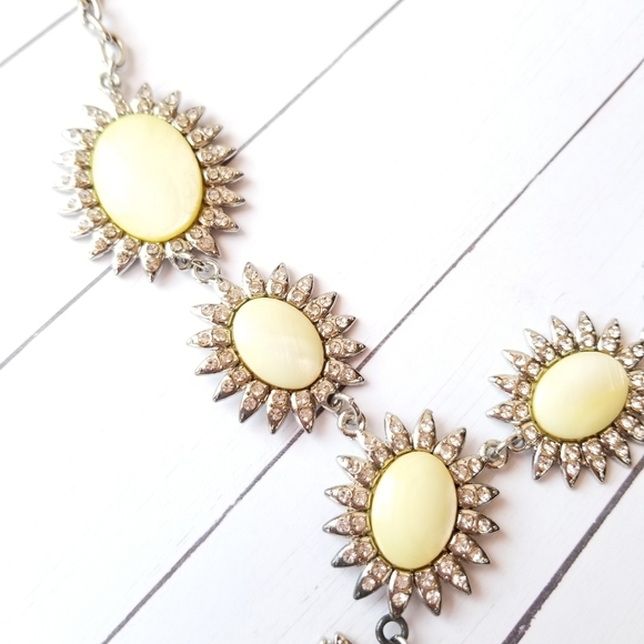 COPY - Genuine Yellow Shell and Rhinestone Necklace - Picture 3 of 6